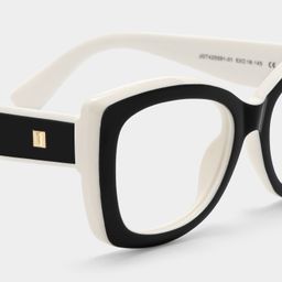 Rosie Schwarz-Weiß Schmetterling Brille8