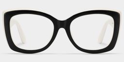 Rosie Schwarz-Weiß Schmetterling Brille3