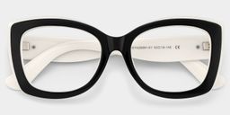 Rosie Schwarz-Weiß Schmetterling Brille5