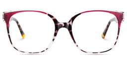 Siner Rot-Tortoise Quadratisch Brille1