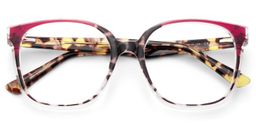 Siner Rot-Tortoise Quadratisch Brille2