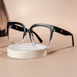 Ebony Schwarz-Klar Quadratisch Brille0
