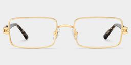 Olivia Gold Rechteckig Brille2