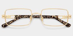 Olivia Gold Rechteckig Brille3