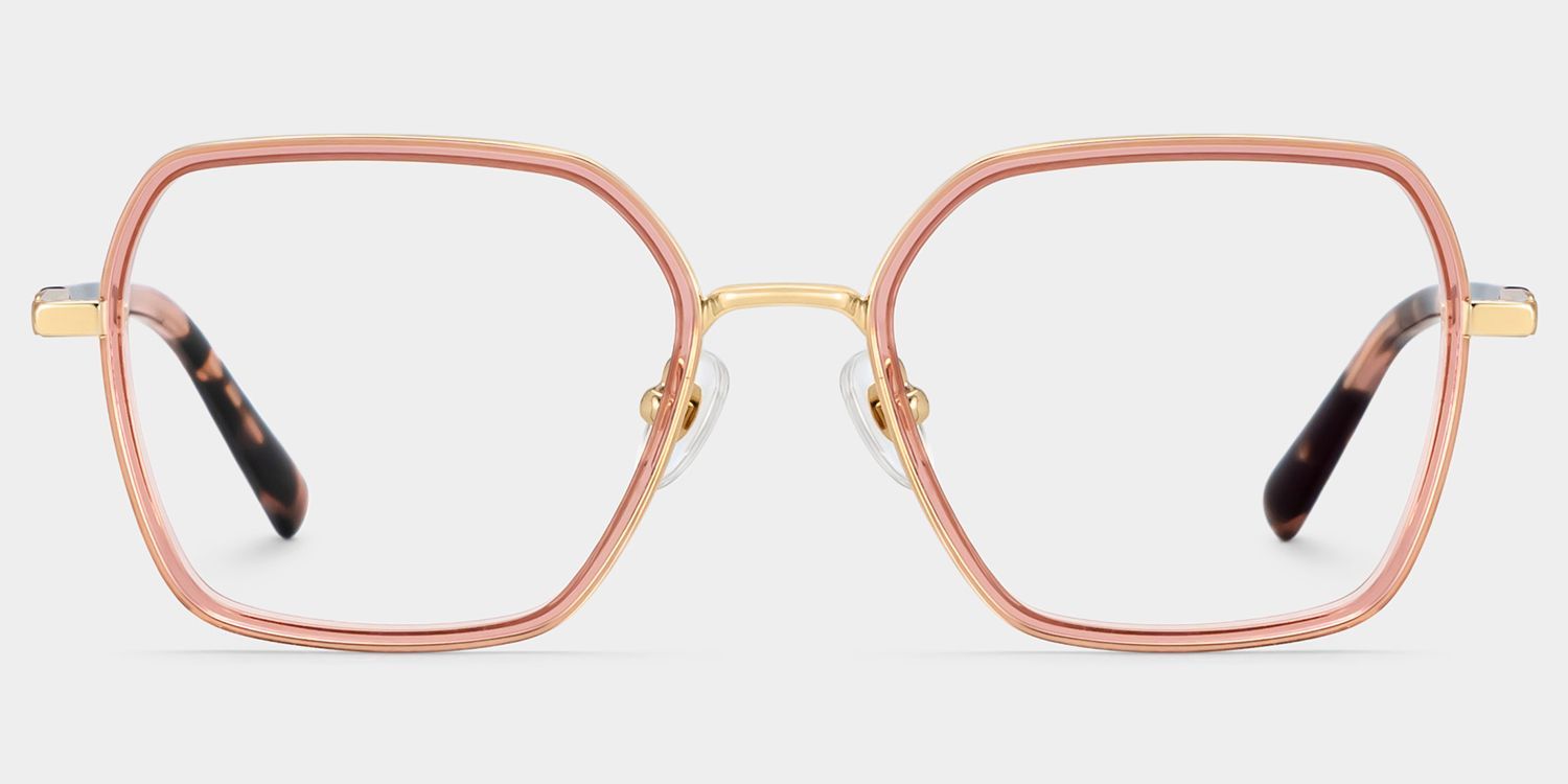 Sophie Rosa Geometrische Brille mit Materialmix-Gestell für Damen | ZEELOOL1