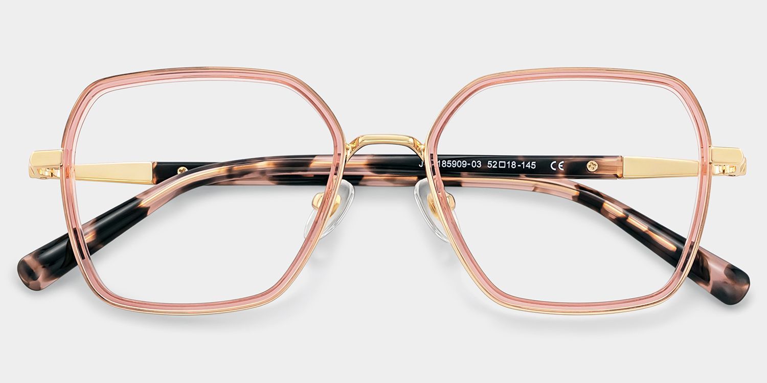 Sophie Rosa Geometrische Brille mit Materialmix-Gestell für Damen | ZEELOOL2