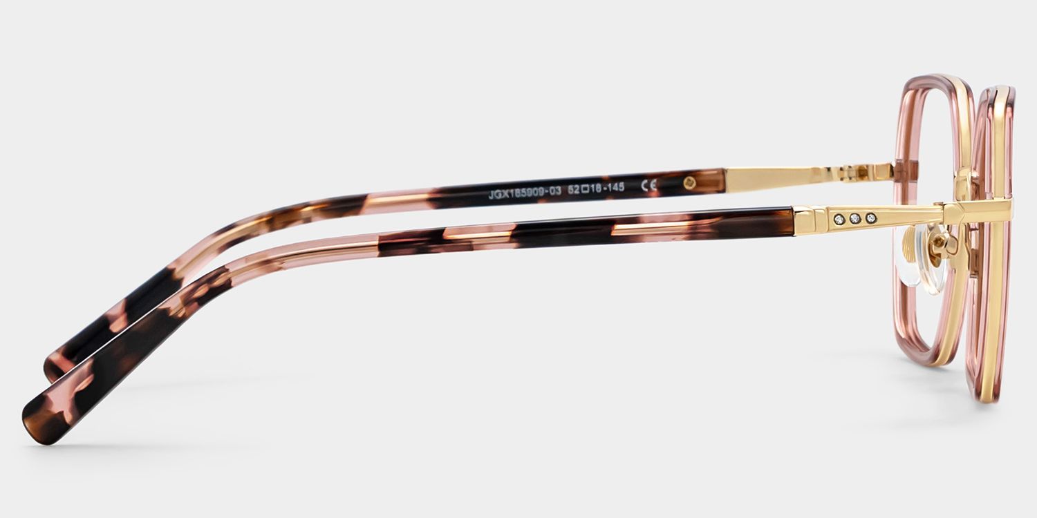 Sophie Rosa Geometrische Brille mit Materialmix-Gestell für Damen | ZEELOOL4