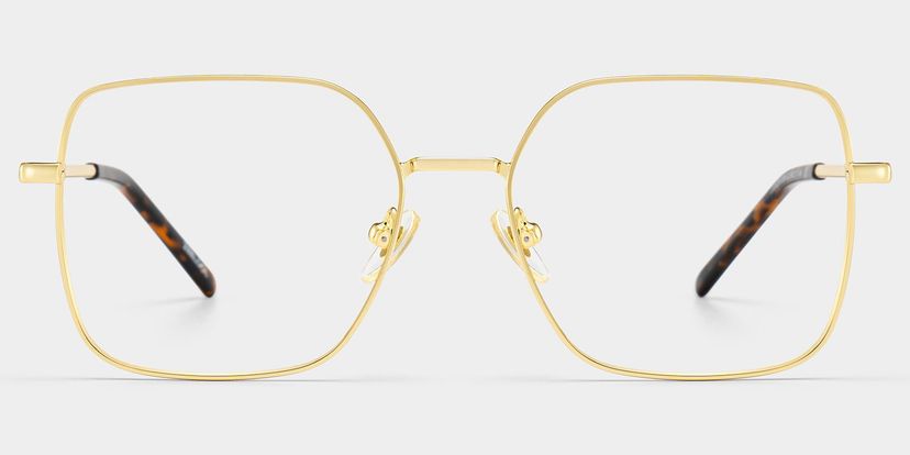 Abigail Gold Quadratisch Brille