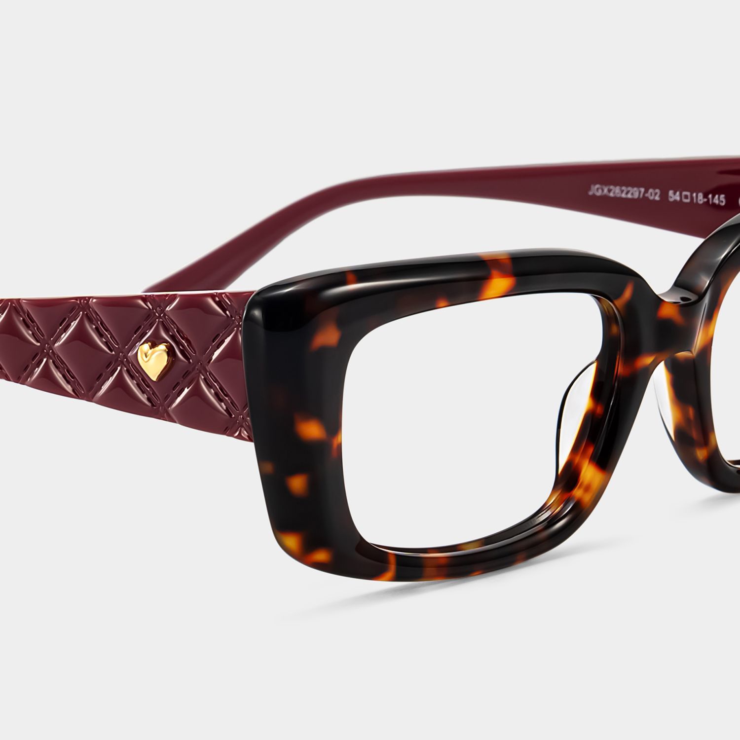 Shiny Schildpatt-Rechteckbrille | ZEELOOL5