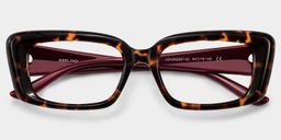 Shiny Tortoise Rechteckig Brille2