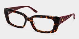 Shiny Tortoise Rechteckig Brille3