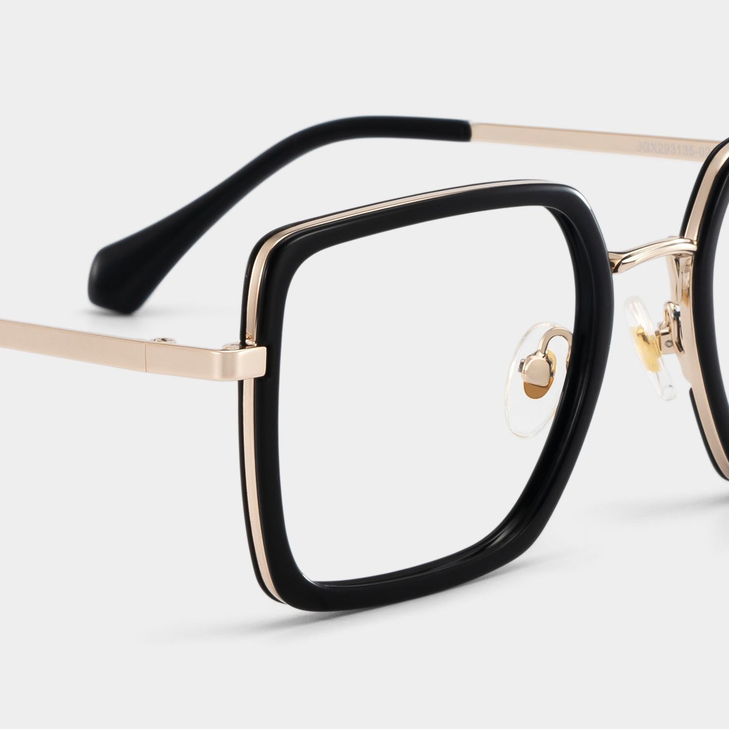 Shane Schwarze Brille mit quadratischem Rahmen Online | ZEELOOL5