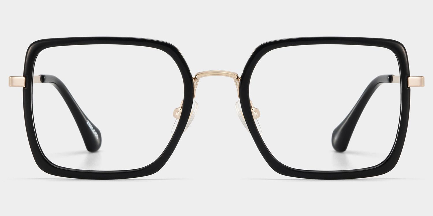 Shane Schwarze Brille mit quadratischem Rahmen Online | ZEELOOL1