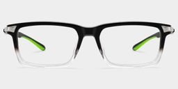 Orion Schwarz Rechteckig Brille3