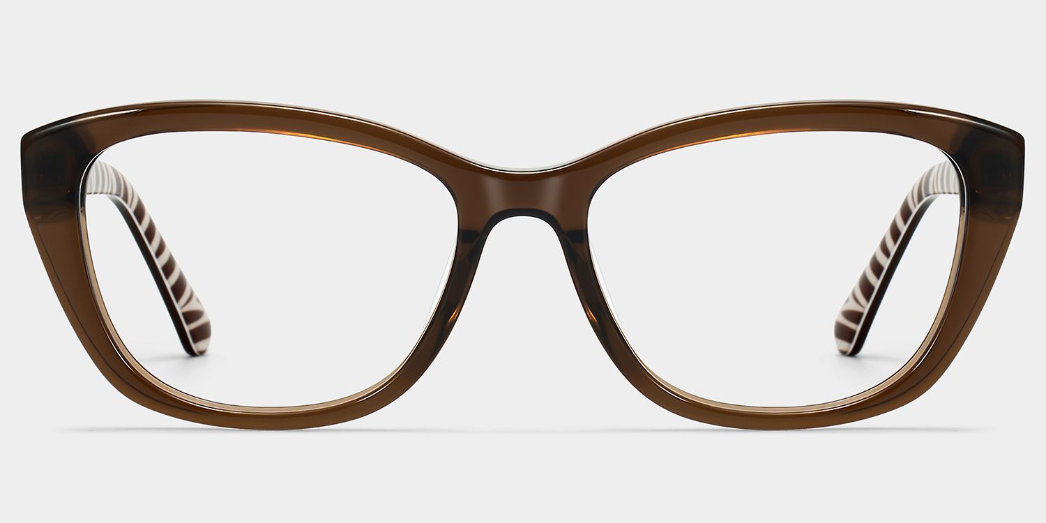 Brielle Braune Cat-Eye-Brille | ZEELOOL2