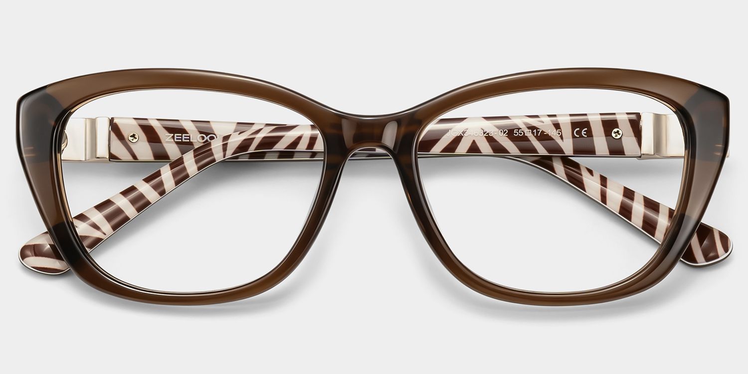 Brielle Braune Cat-Eye-Brille | ZEELOOL3