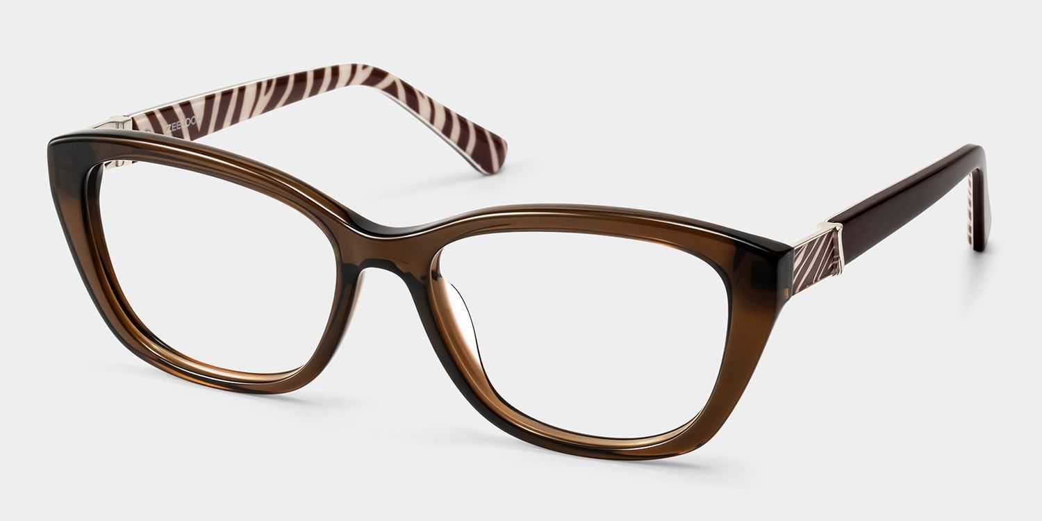 Brielle Braune Cat-Eye-Brille | ZEELOOL4