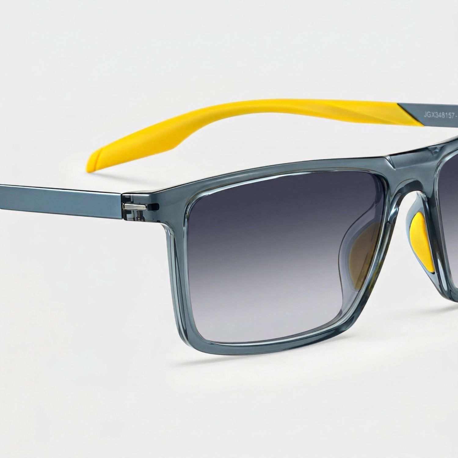 Aktive blau-gelbe rechteckige polarisierte Sonnenbrille zum Autofahren | ZEELOOL4
