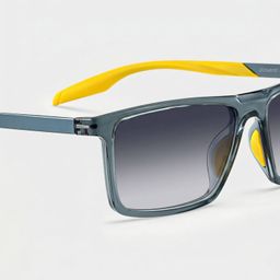 Active Blau-Gelb Rechteckig Sonnenbrille4