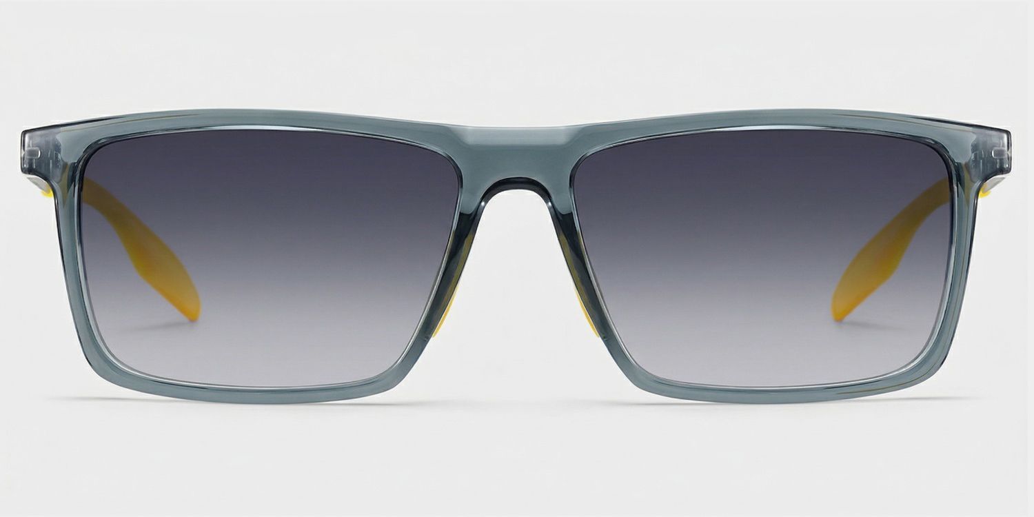 Aktive blau-gelbe rechteckige polarisierte Sonnenbrille zum Autofahren | ZEELOOL0