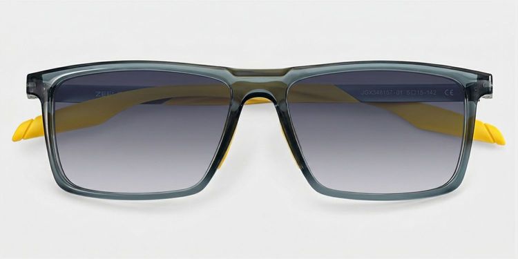 Active Blau-Gelb Rechteckig Sonnenbrille