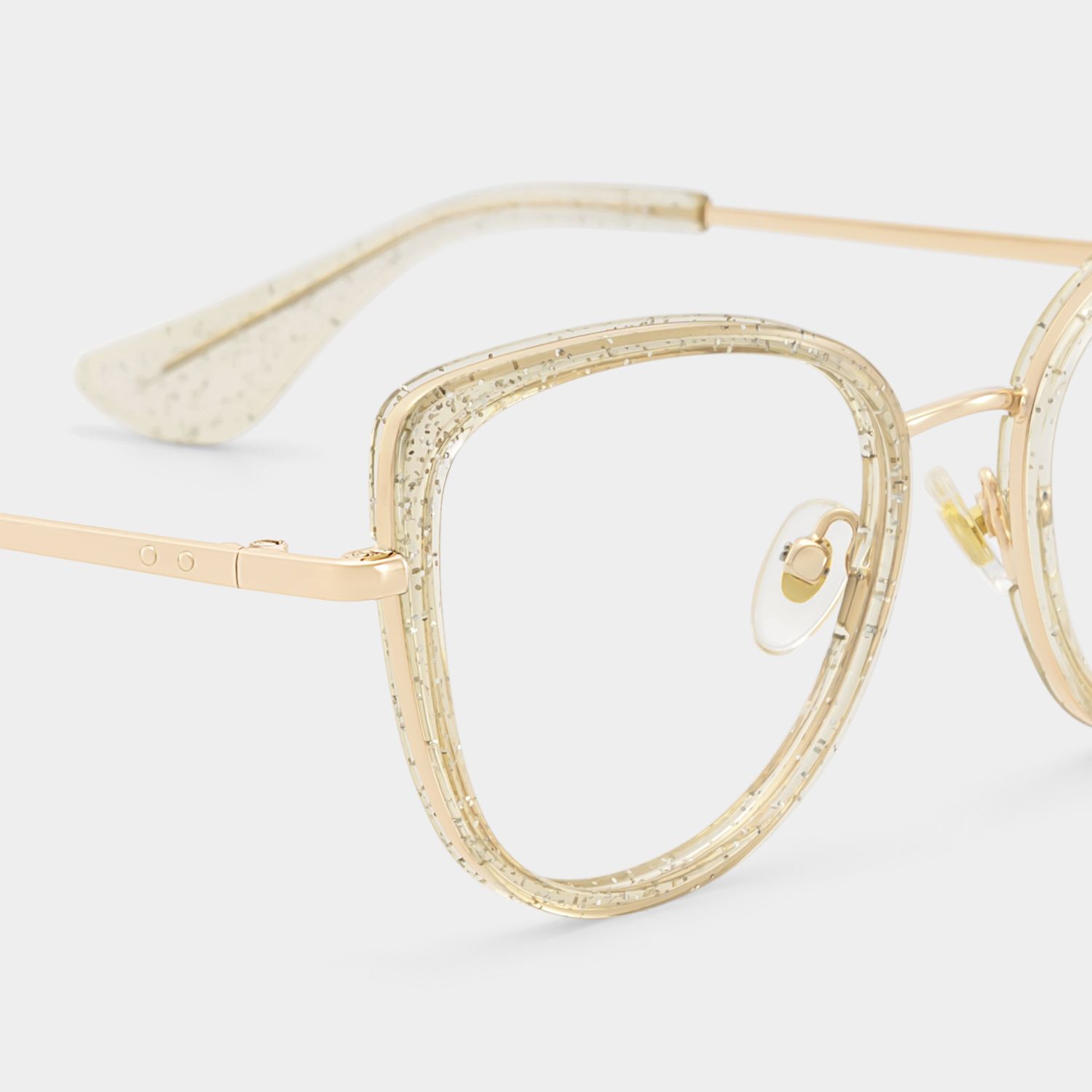 Celine Bling Cat-Eye Transparente Goldrahmenbrille | ZEELOOL4