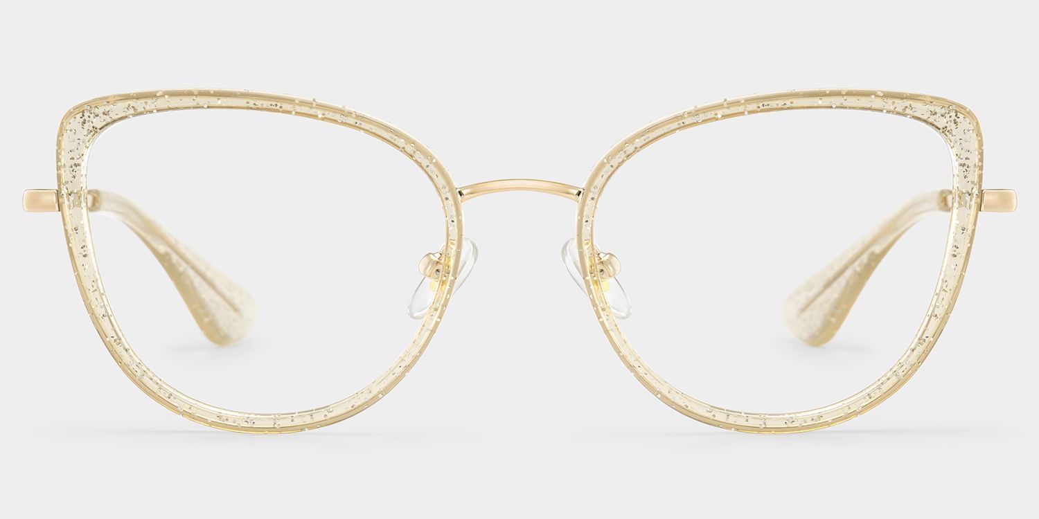 Celine Bling Cat-Eye Transparente Goldrahmenbrille | ZEELOOL0