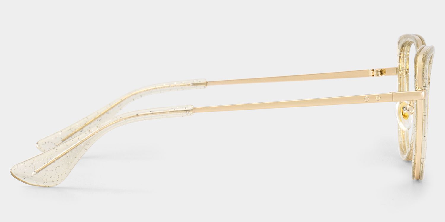 Celine Bling Cat-Eye Transparente Goldrahmenbrille | ZEELOOL3