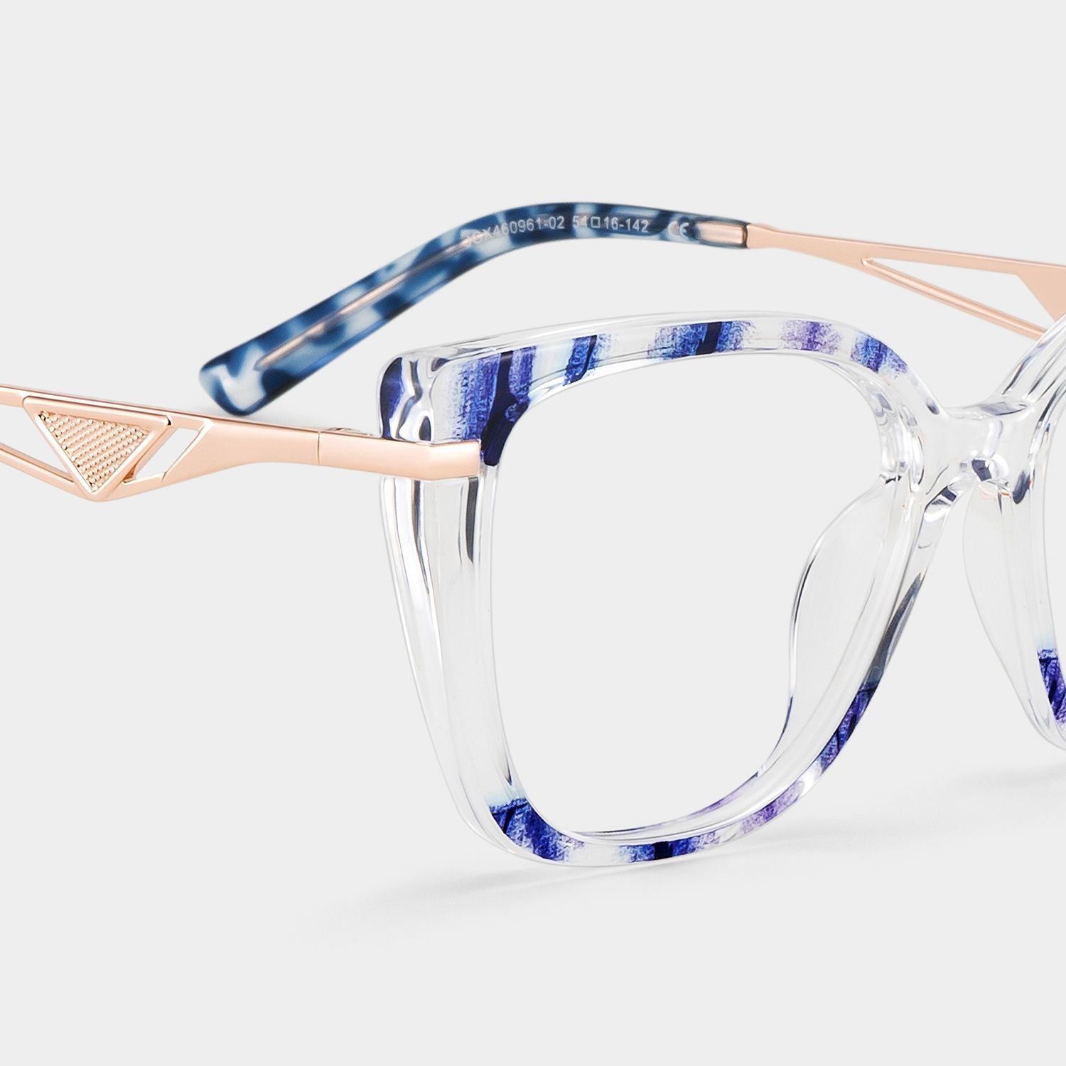 Margret Blaue Cat-Eye Brille | Markante stilvolle Fassungen | ZEELOOL5