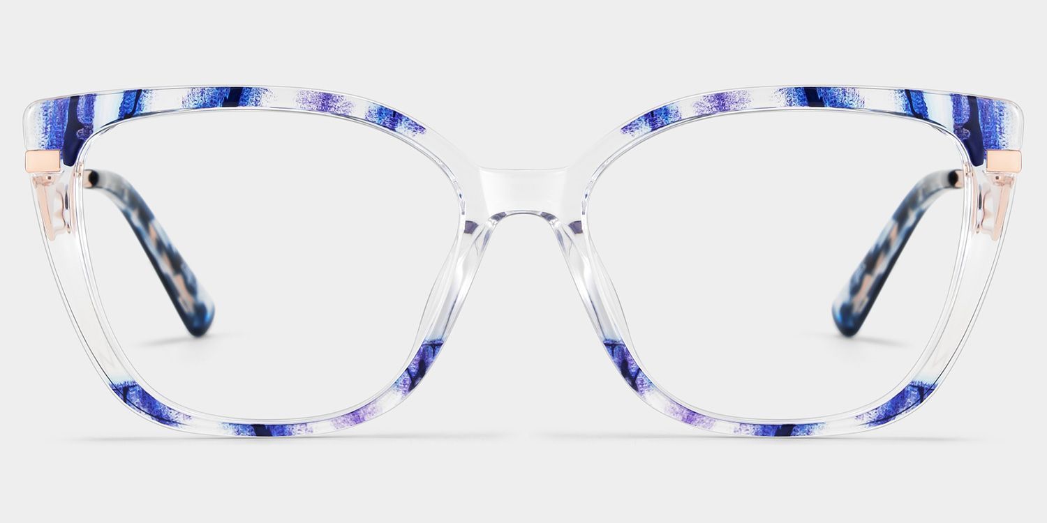 Margret Blaue Cat-Eye Brille | Markante stilvolle Fassungen | ZEELOOL1