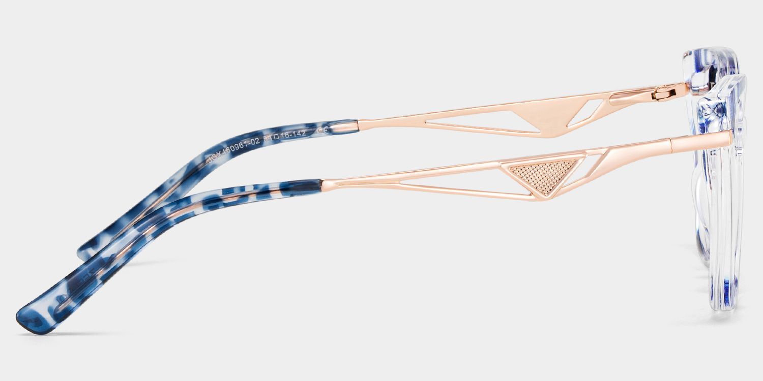 Margret Blaue Cat-Eye Brille | Markante stilvolle Fassungen | ZEELOOL4