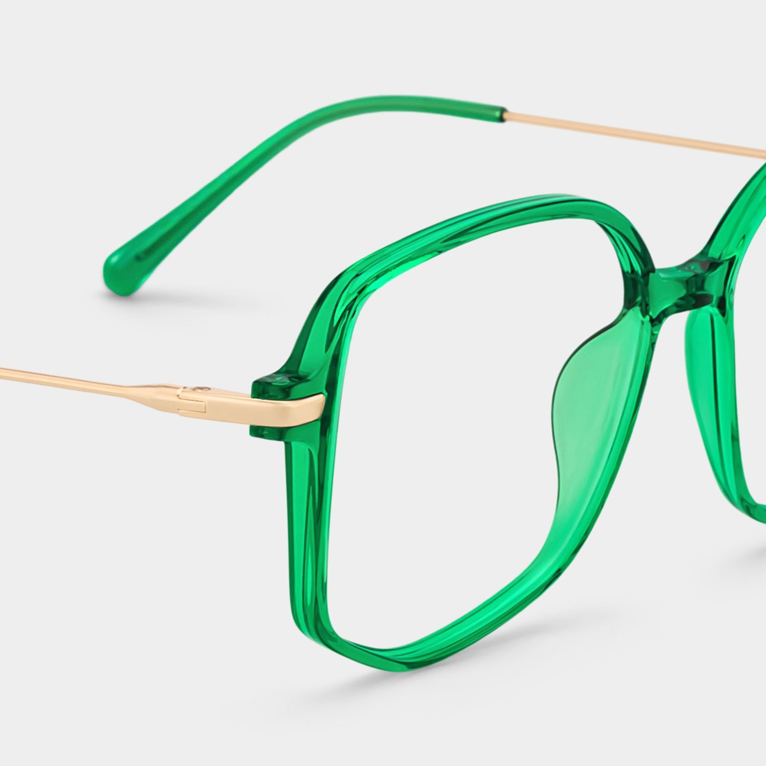Payton Geometrische Dunkelgrüne Brille | Zeelool Brillen6