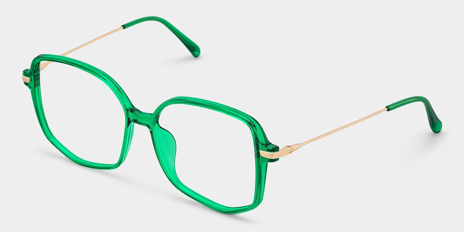 Payton Geometrische Dunkelgrüne Brille | Zeelool Brillen4