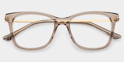 Vibert Braun Rechteckig Brille2