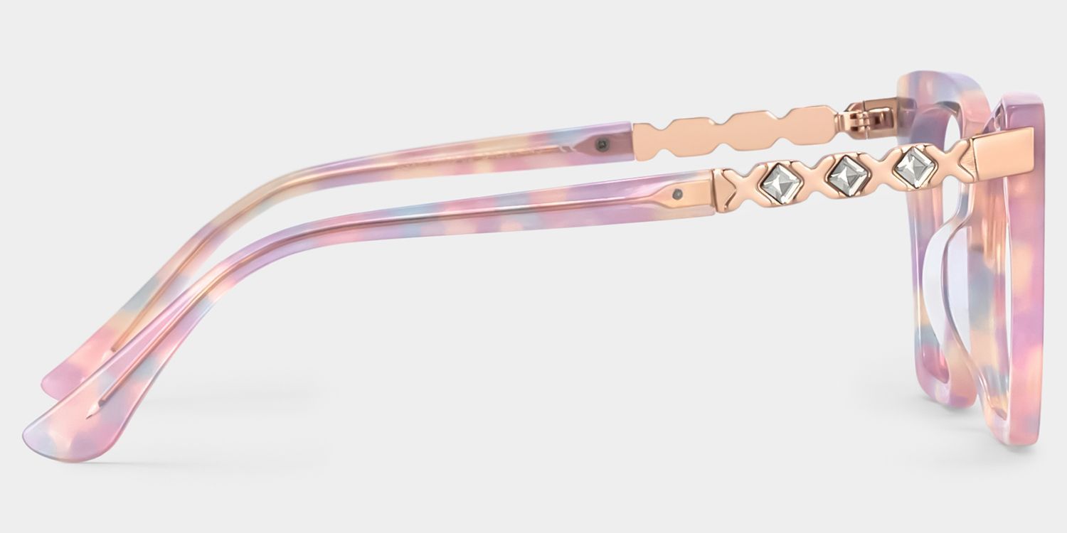 Darlyn zartrosa Brille im Cateye-Vollrand-Design | Zeelool4