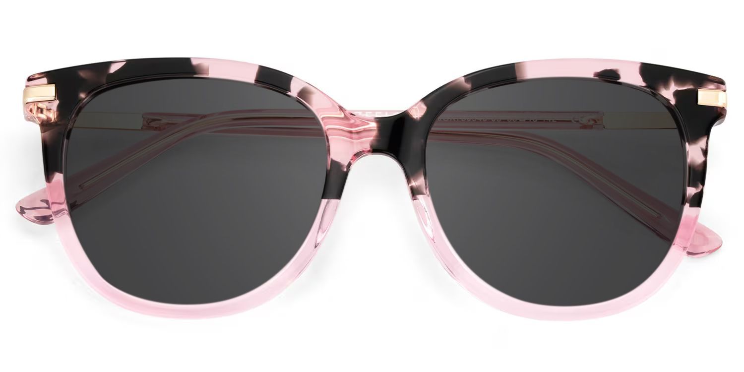 Mailyn Rosa Schildpatt Runde Polarisierte Sonnenbrille zum Autofahren | ZEELOOL1