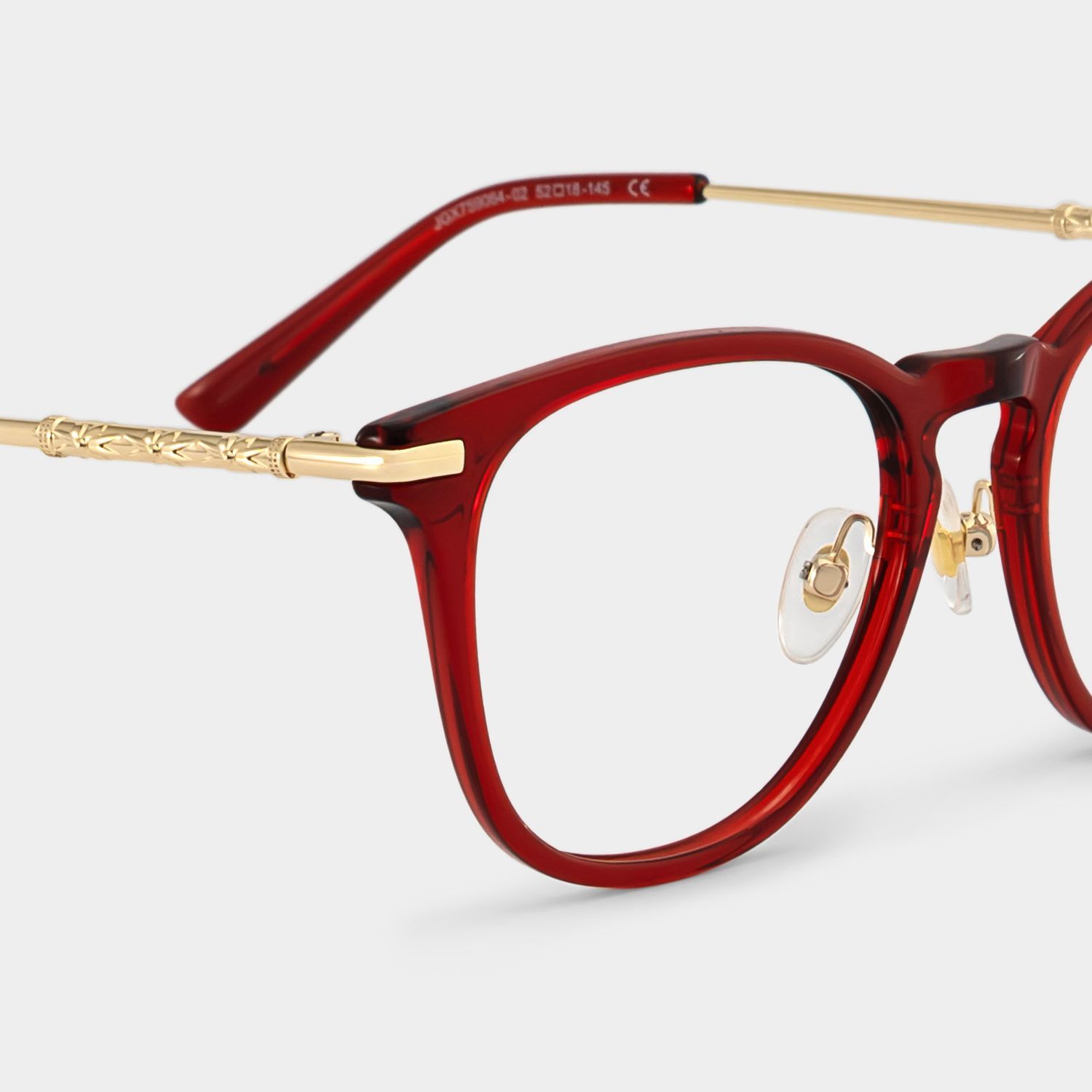 Laura Rote Brille mit quadratischem Rahmen Online | ZEELOOL5