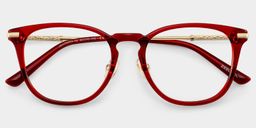 Laura Rot Quadratisch Brille2