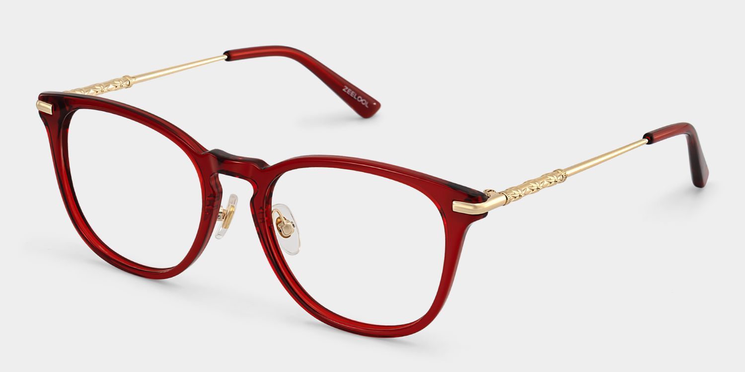 Laura Rote Brille mit quadratischem Rahmen Online | ZEELOOL3