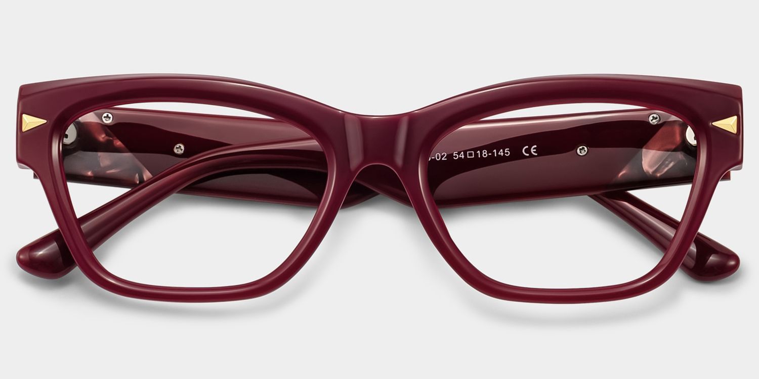 Briar Burgunderrote Cateye Brille | ZEELOOL2