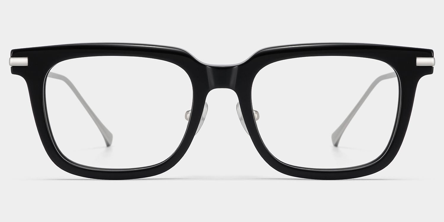 Quadratische Herrenbrille Rayne in Schwarz mit dünnem Rahmen | ZEELOOL2
