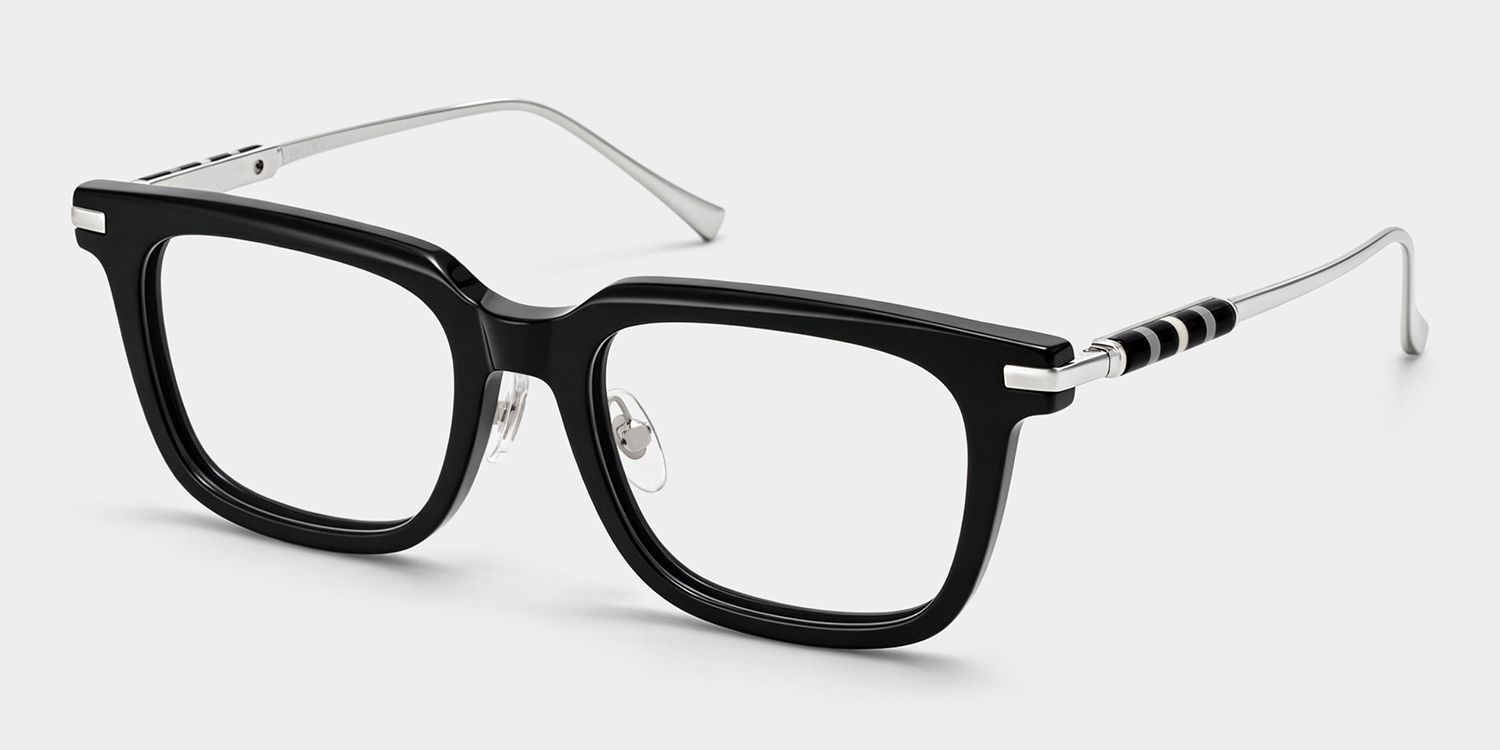 Quadratische Herrenbrille Rayne in Schwarz mit dünnem Rahmen | ZEELOOL4