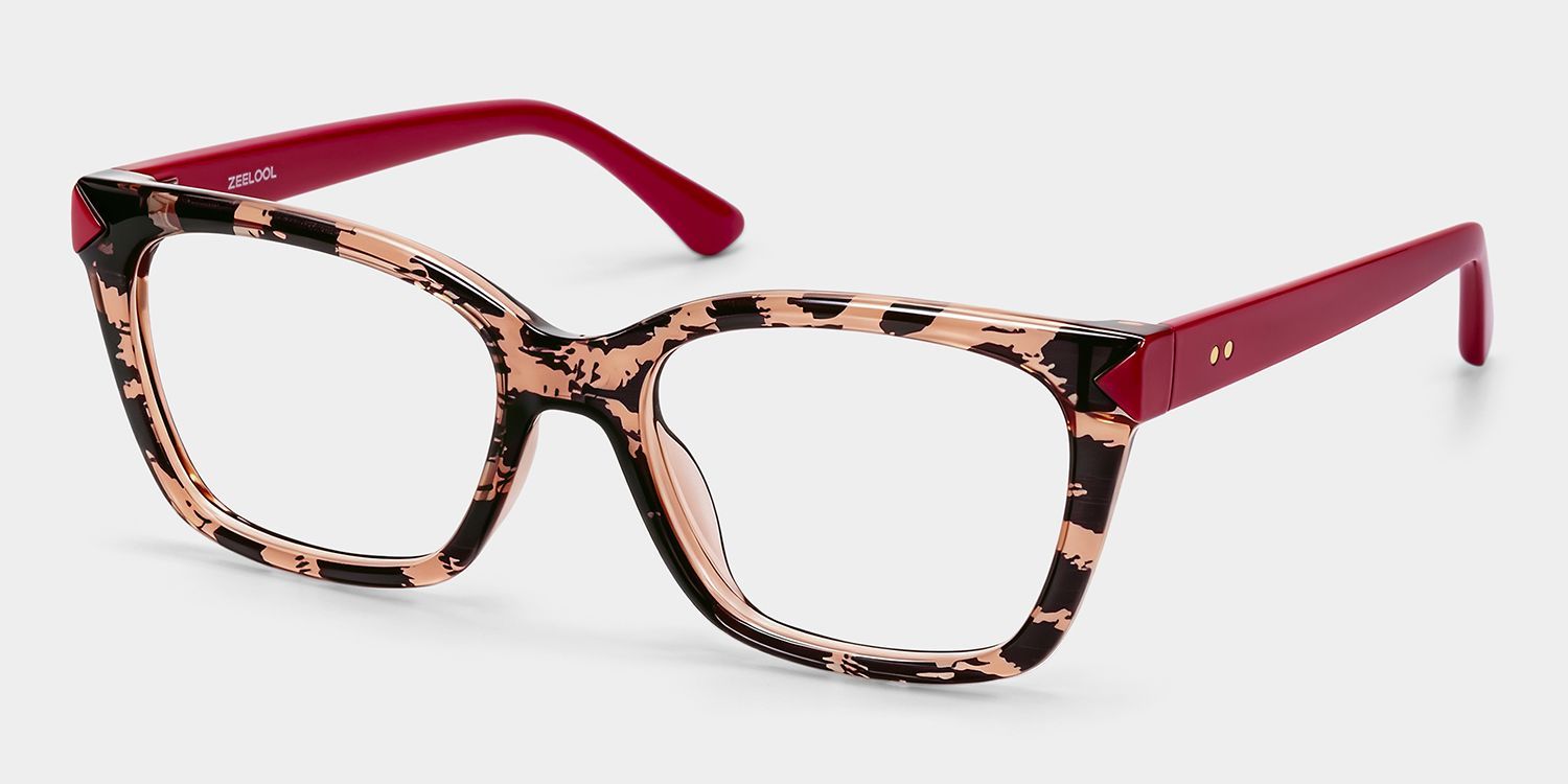 Victoria Quadratische Brille mit Leopardenmuster | ZEELOOL5