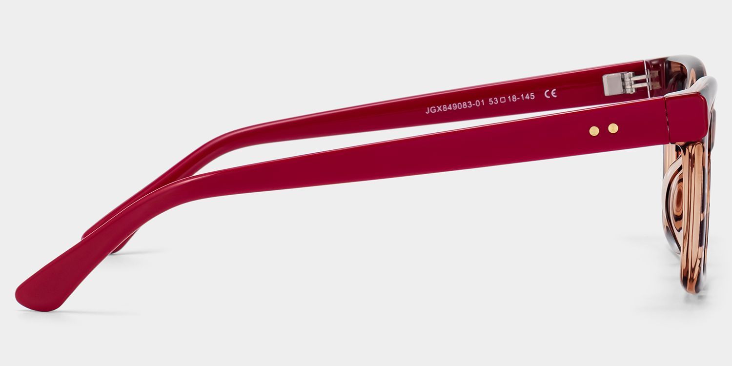 Victoria Quadratische Brille mit Leopardenmuster | ZEELOOL6