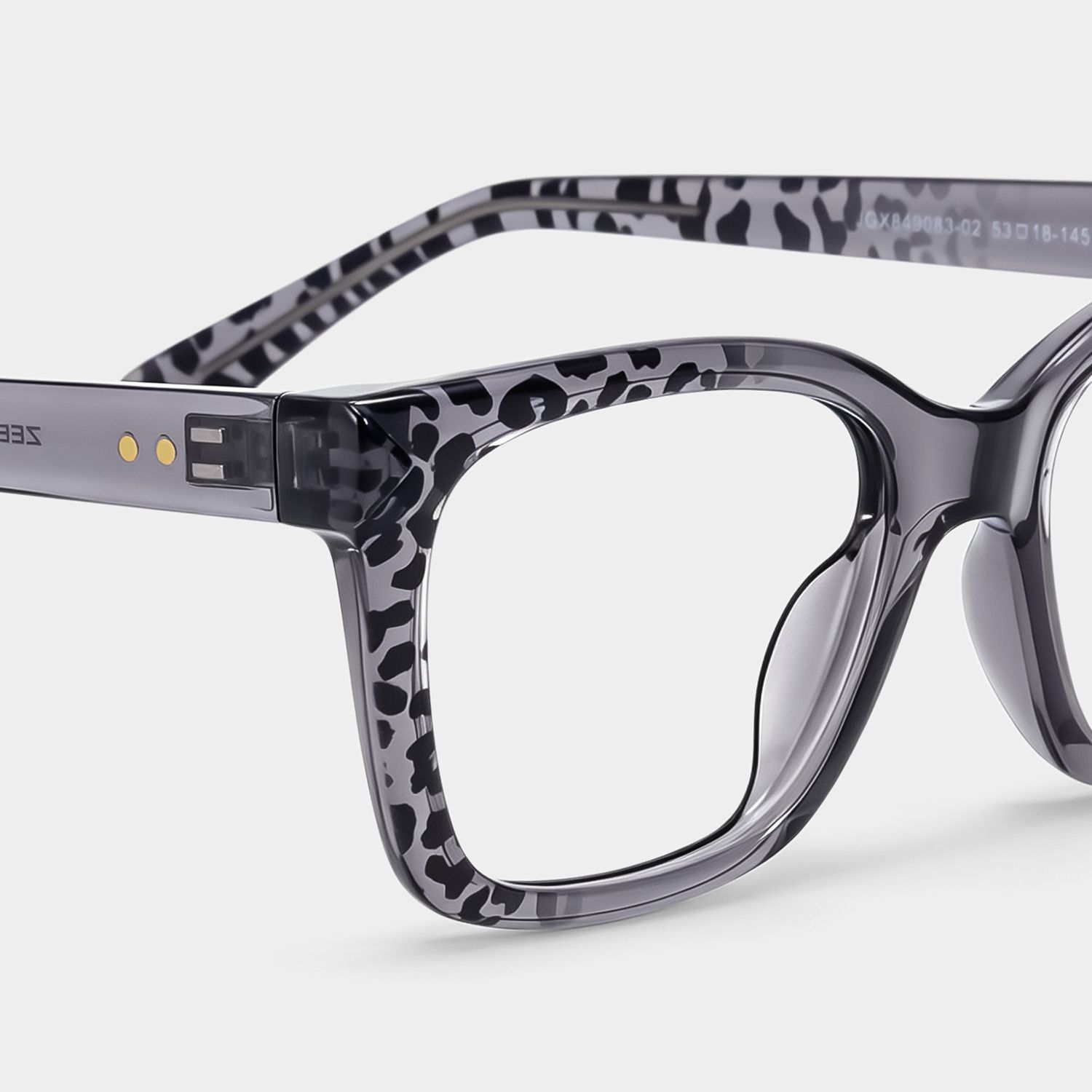 Victoria Graue Quadratische Brille | ZEELOOL6