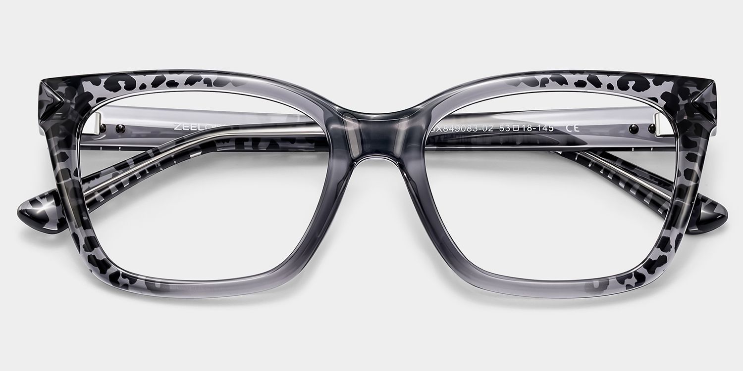 Victoria Graue Quadratische Brille | ZEELOOL3