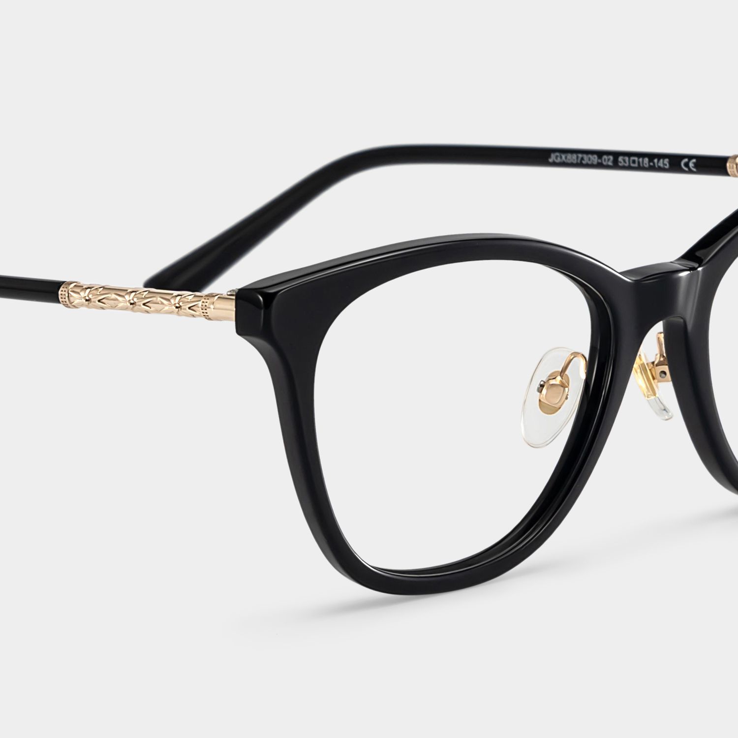 April Schwarzrahmenbrille mit Cat-Eye-Fassung Online | ZEELOOL5