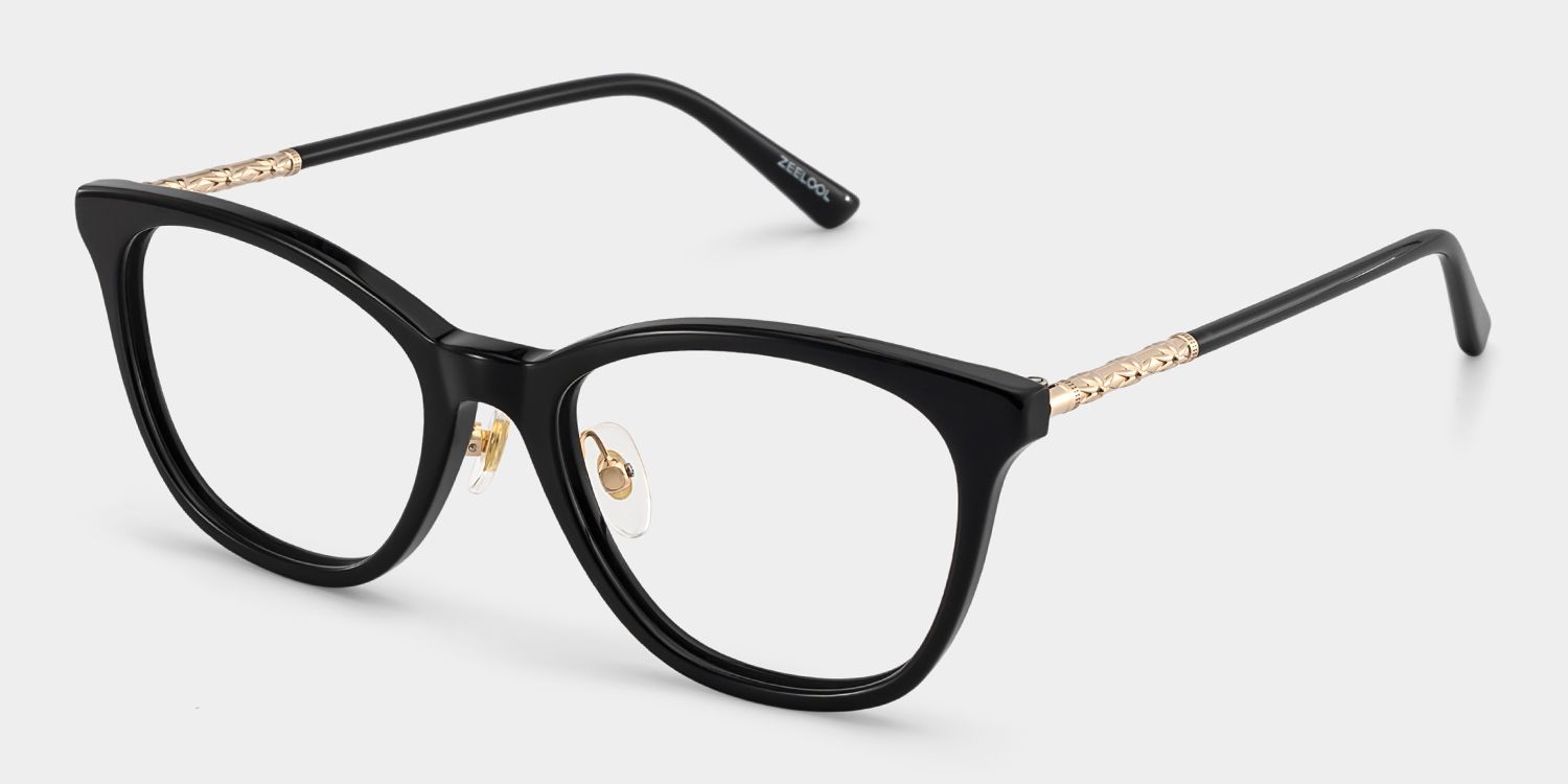 April Schwarzrahmenbrille mit Cat-Eye-Fassung Online | ZEELOOL3