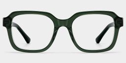 Parker Grün Quadratisch Brille2