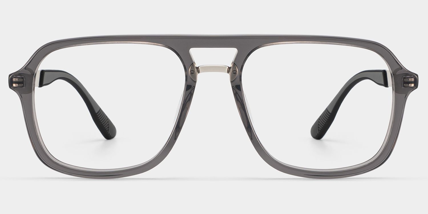 Ryder Schwarze Pilotenbrille mit gemischtem Rahmen für Unisex | ZEELOOL2